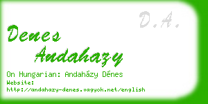 denes andahazy business card