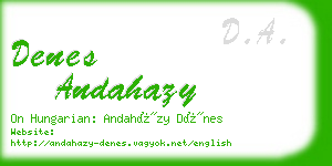 denes andahazy business card